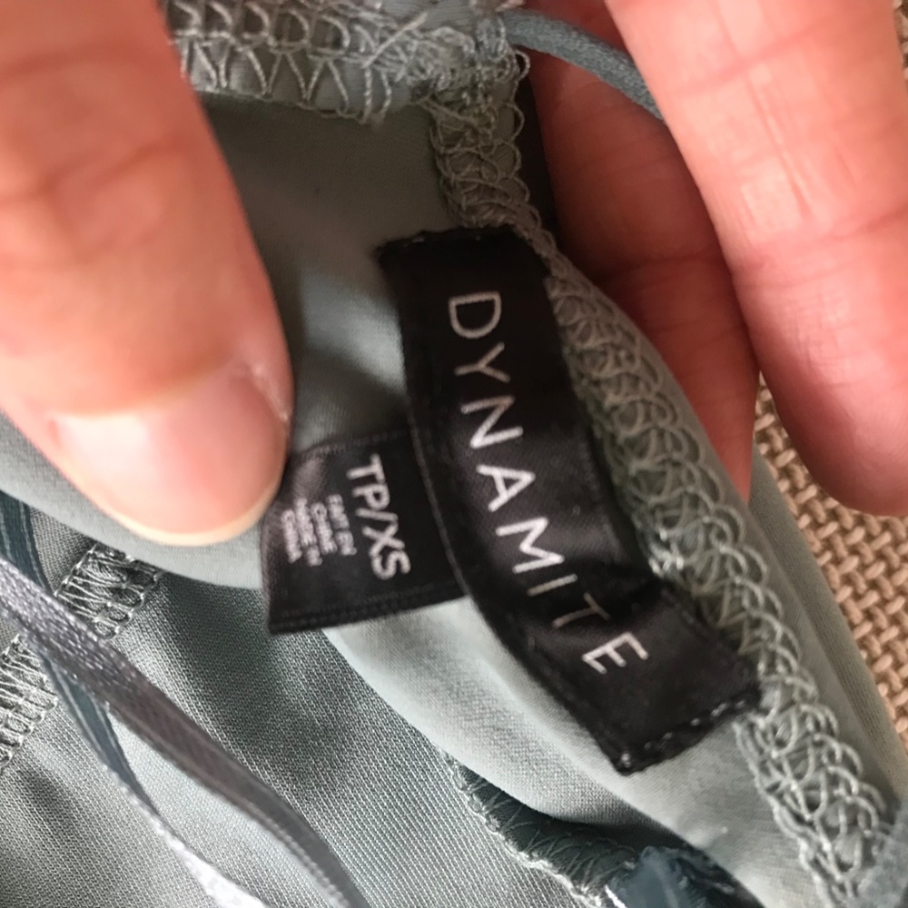 Dynamite teal strappy bodysuit - Picture 5 of 5
